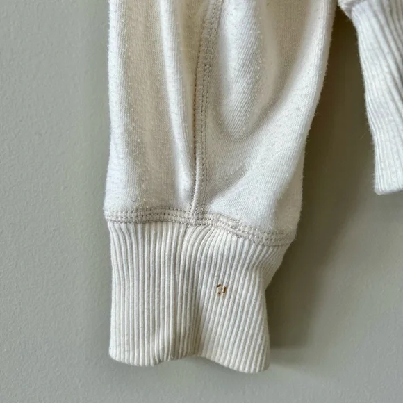 American Eagle Outfitters Off-White Ribbed Collar Sweatshirt - Picture 4 of 4